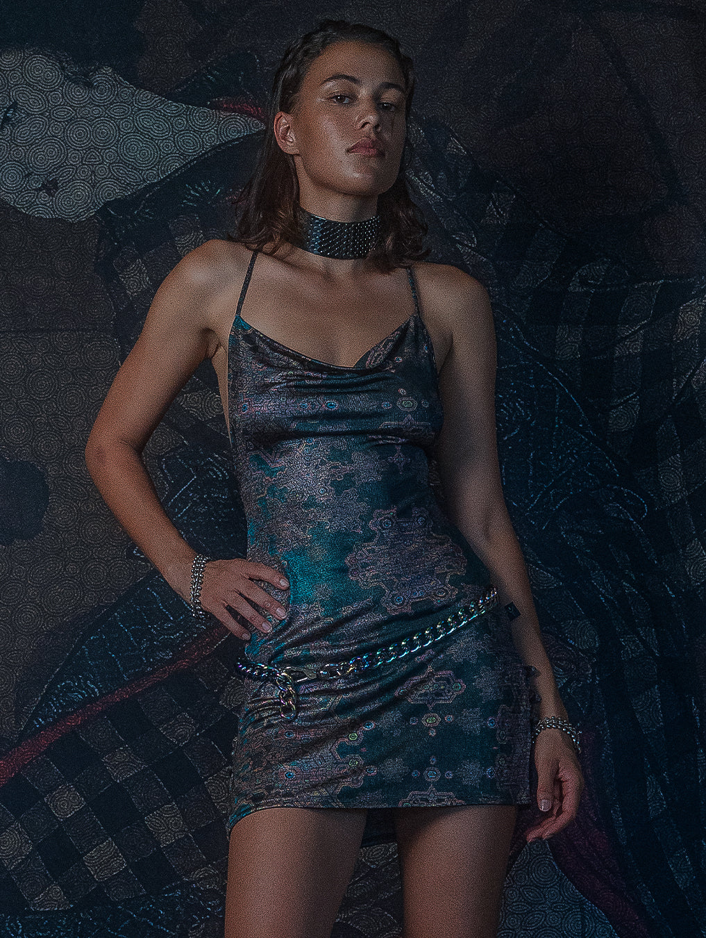 Mini BOMB DRESS / Silver Knits - ATLANTHEON