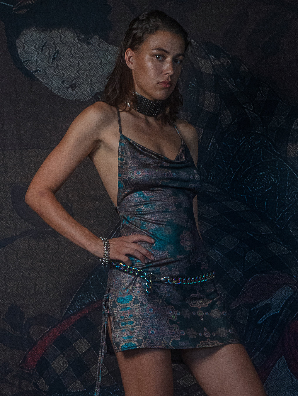 Mini BOMB DRESS / Silver Knits - ATLANTHEON