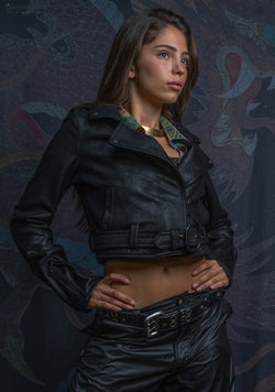 Mini Perfecto Jacket Woman / Fake Leather - BLAK RIDER