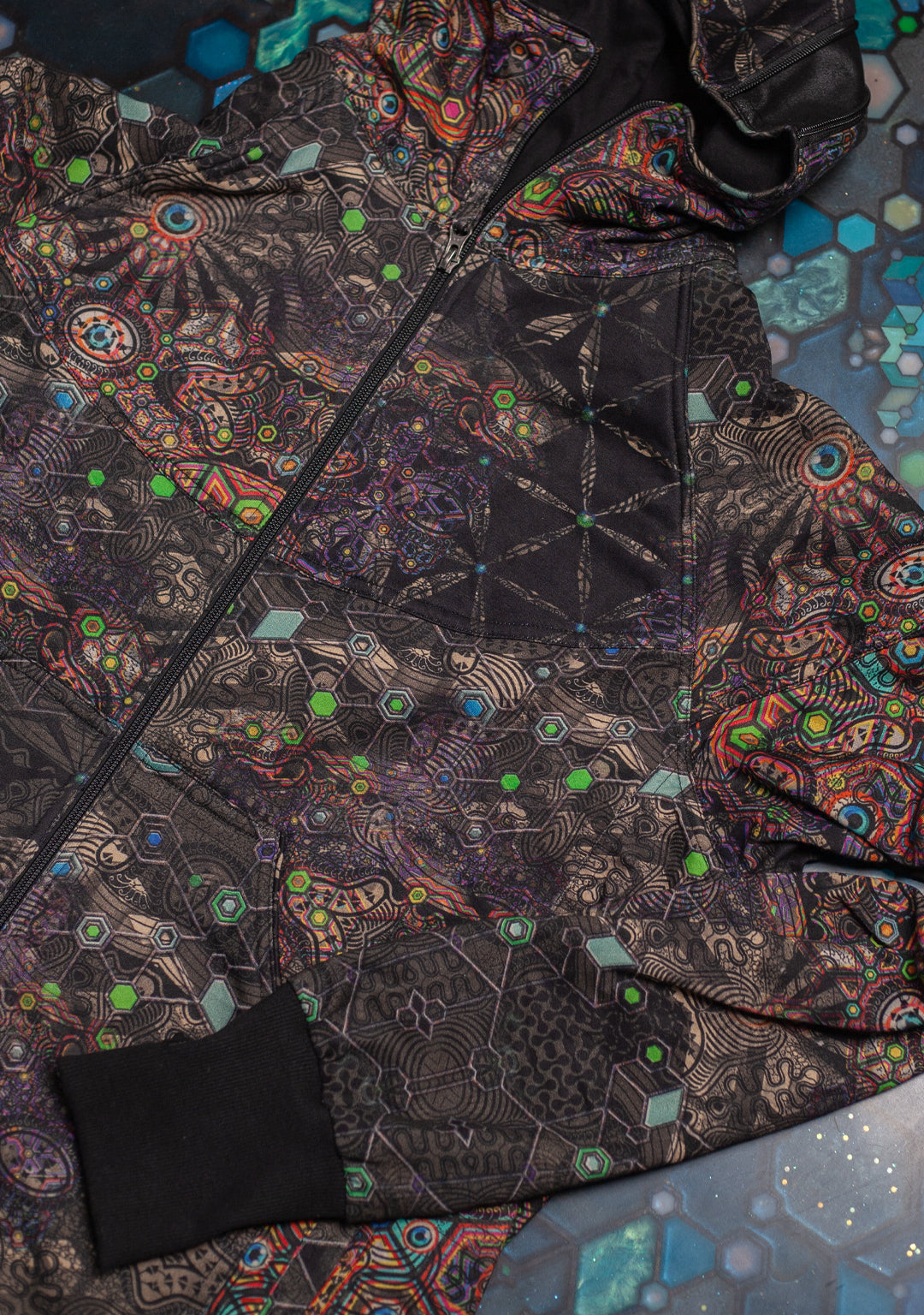 Hoodie Men NEPTUNE / Cotton Fleece - PSYCHEDELIKA GALACTIKA