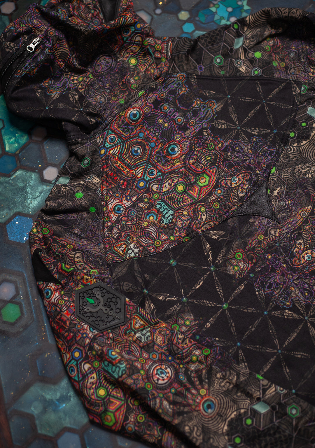 Hoodie Men NEPTUNE / Cotton Fleece - PSYCHEDELIKA GALACTIKA