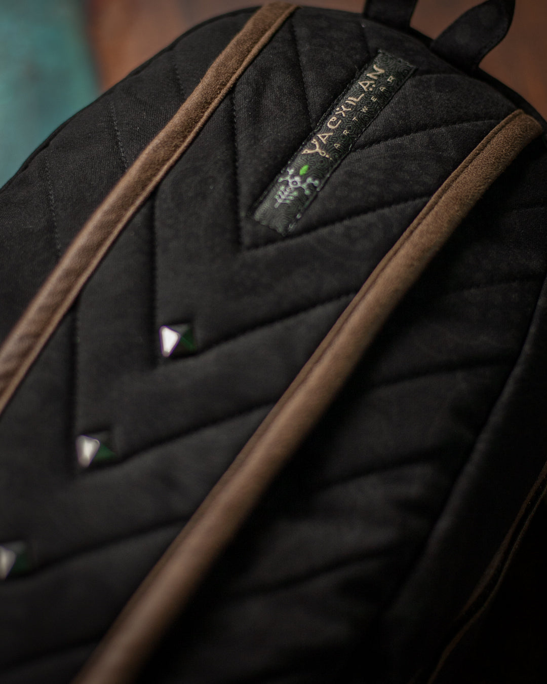 OneLegged Backpack / Fake leather - BLACK DRAGONS