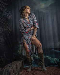 Open Kimono / Chinese Silk Unique Pieces  - Raw MU TRIBE