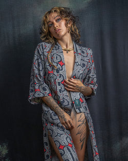 Open Kimono / Chinese Silk Unique Pieces  - Raw MU TRIBE