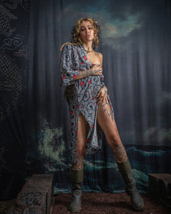 Open Kimono / Chinese Silk Unique Pieces  - Raw MU TRIBE