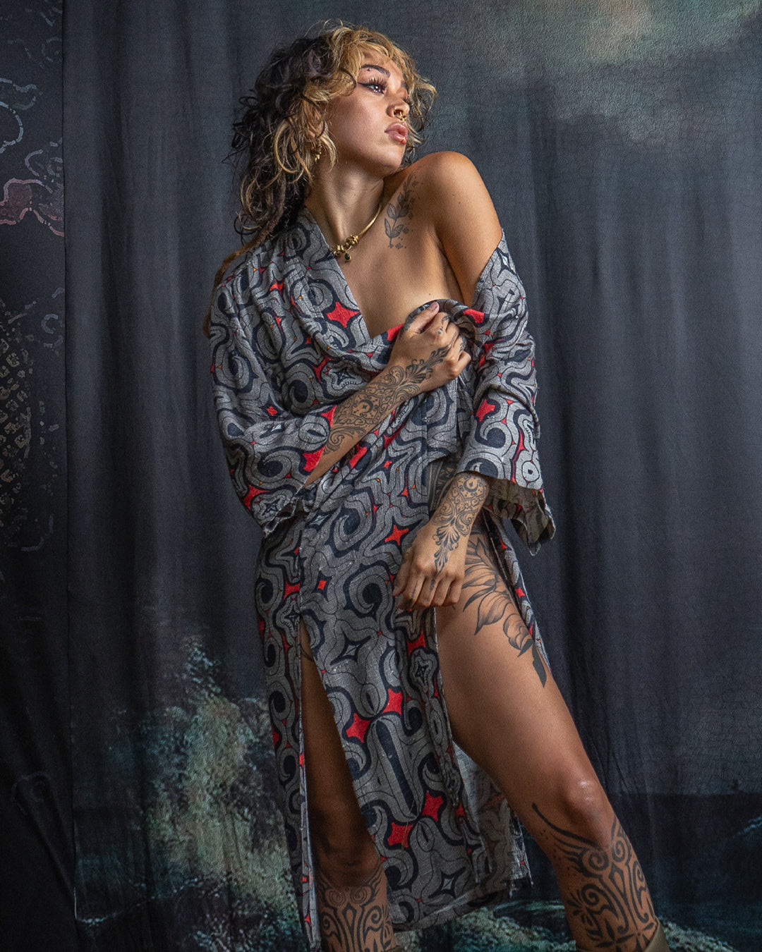 Open Kimono / Chinese Silk Unique Pieces  - Raw MU TRIBE