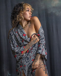 Open Kimono / Chinese Silk Unique Pieces  - Raw MU TRIBE