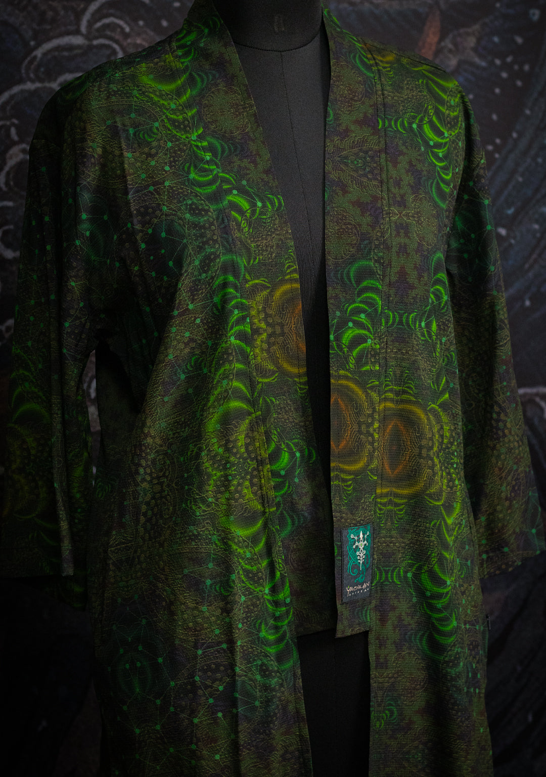 Open Kimono / Chinese Raw Silk Unique Pieces - Green Raw ENTMOOT