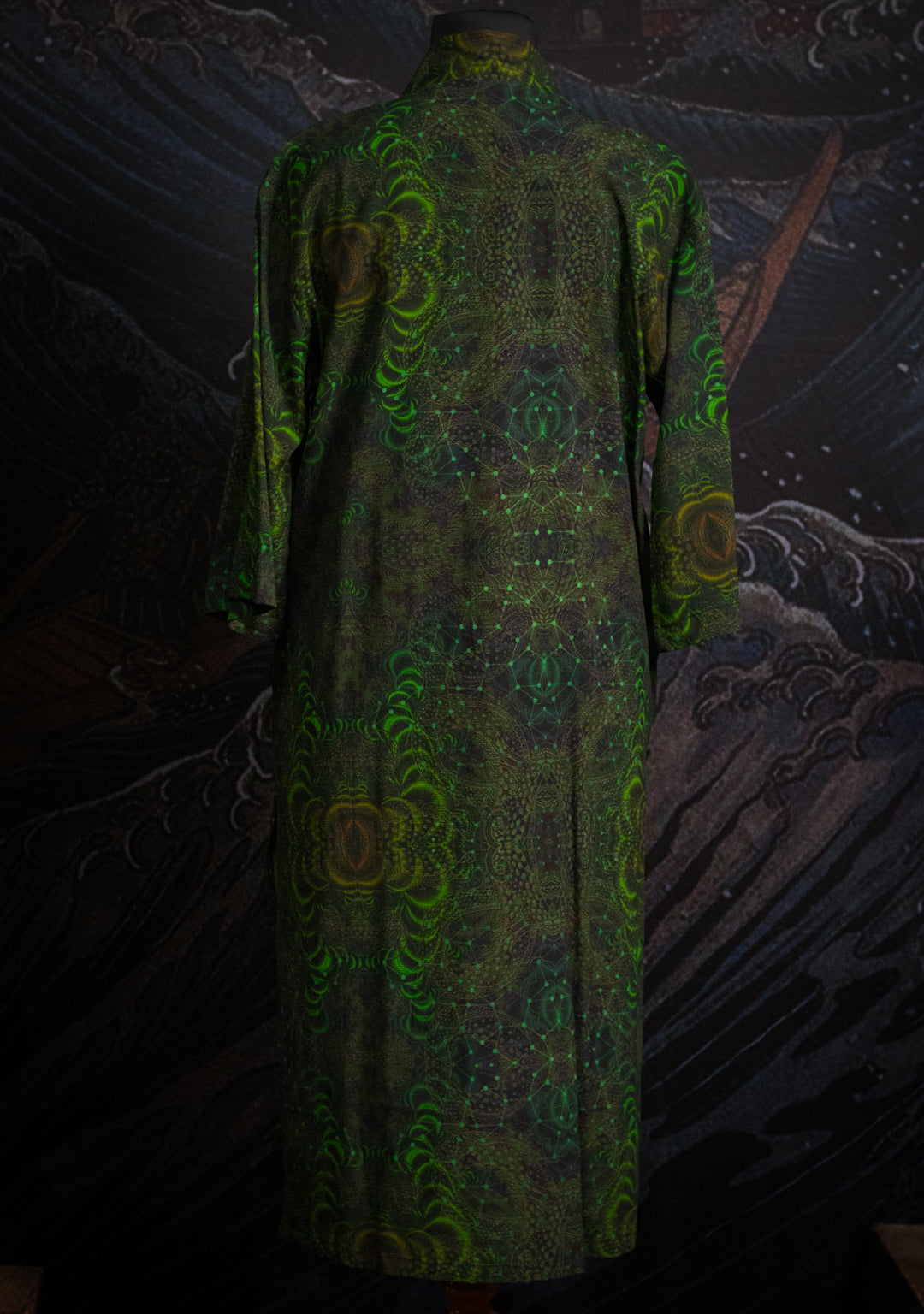 Open Kimono / Chinese Raw Silk Unique Pieces - Green Raw ENTMOOT