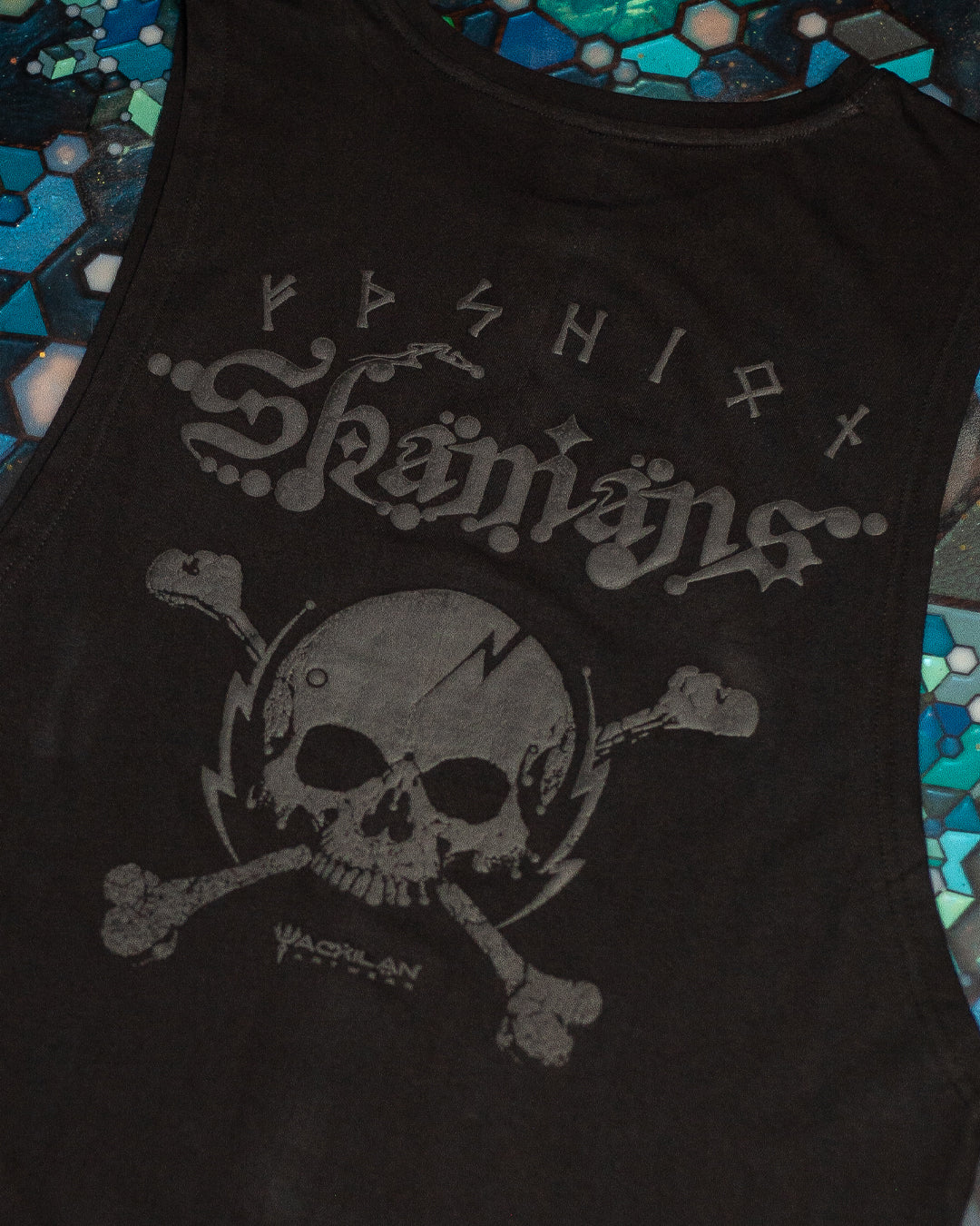 Open Tank Top Men / Black Cotton Shinker - BLAK SHAMANS