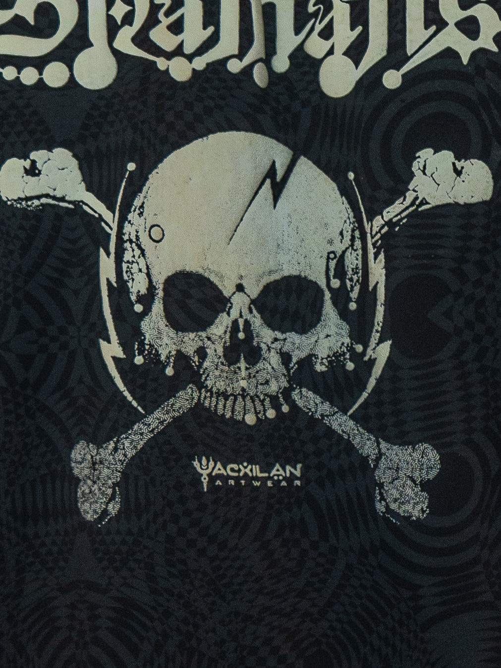 Open Tank Top Men / Black Cotton Shinker - WIERD NOISES SHAMANS White