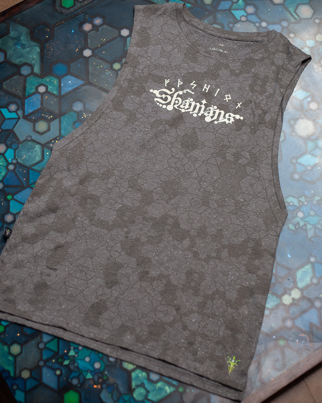 Open Tank Top Men / Grey Cotton Slub - WHITE SHAMANS