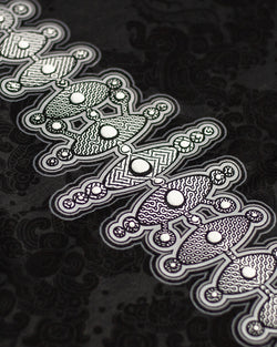 Open Tank Top Men / Black Cotton Shinker - MAYAN CODEX Galactik Spine