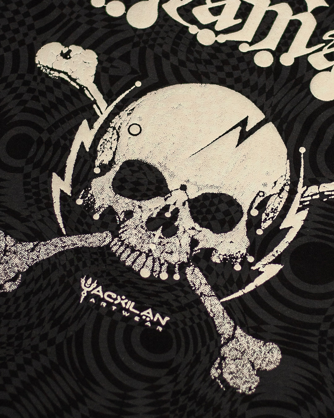 Open Tank Top Men / Black Cotton Shinker - WIERD NOISES SHAMANS White