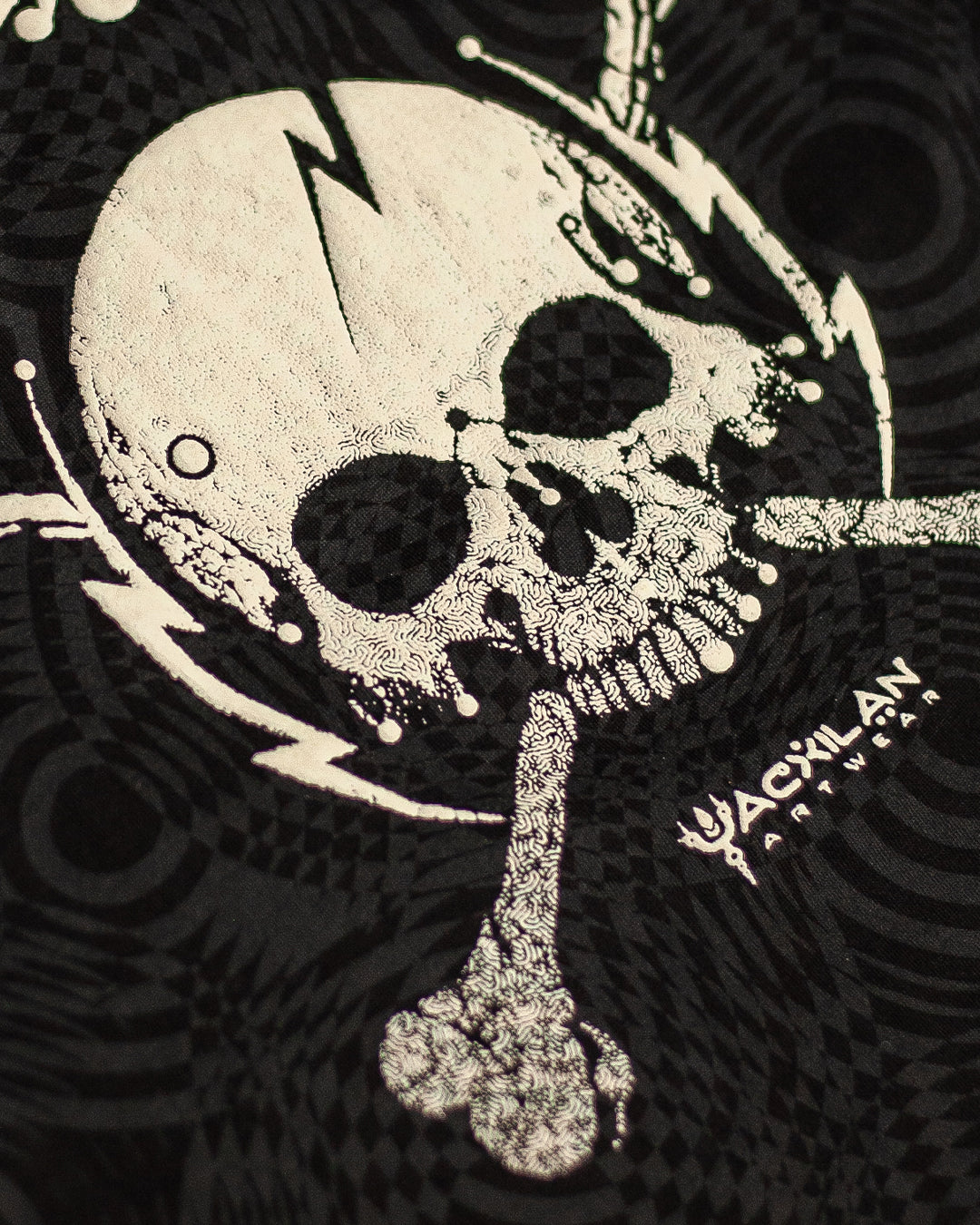 Open Tank Top Men / Black Cotton Shinker - WIERD NOISES SHAMANS White