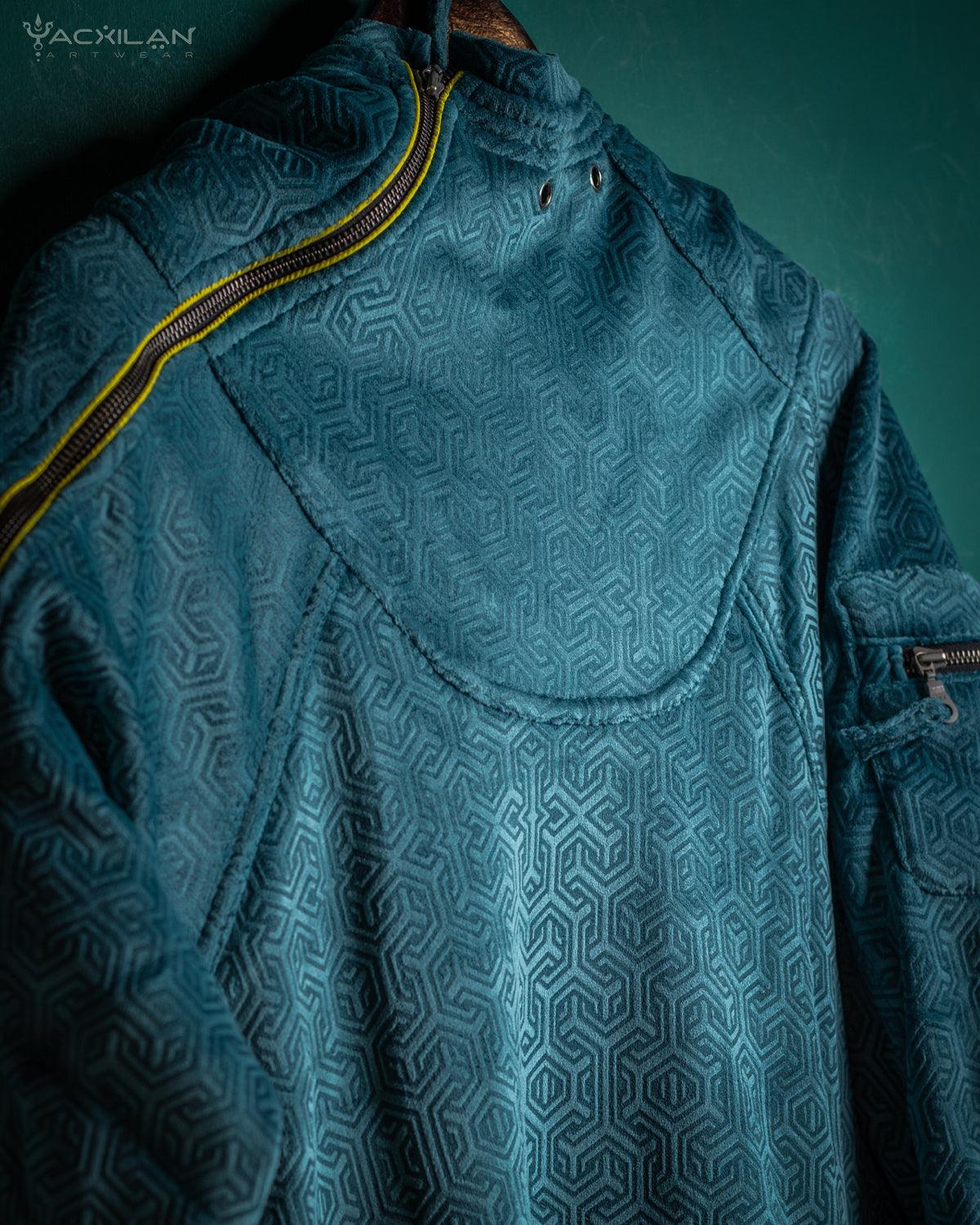 Hoodie Men / Oversized Velvet Polar - Teal Velvet Polar TRIPIBO - Yacxilan Artwear