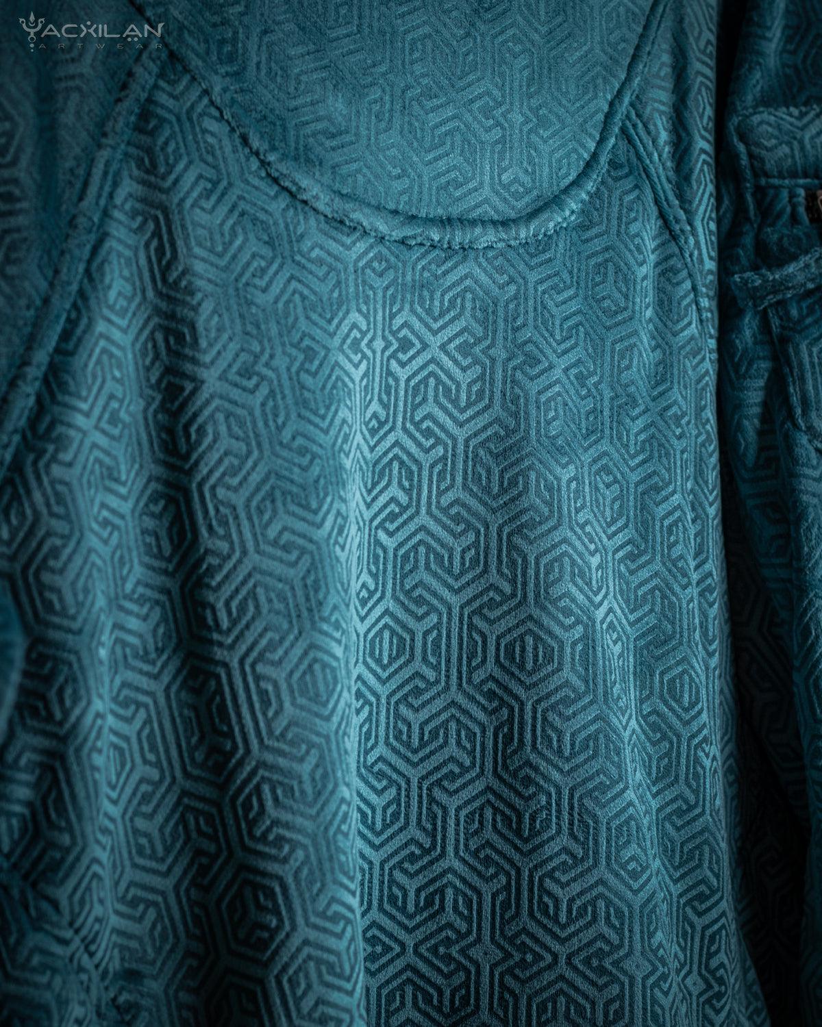 Hoodie Men / Oversized Velvet Polar - Teal Velvet Polar TRIPIBO - Yacxilan Artwear