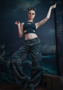 Baggy Pants Woman -  Checkers PSYCHEDELIKA GALACTIKA