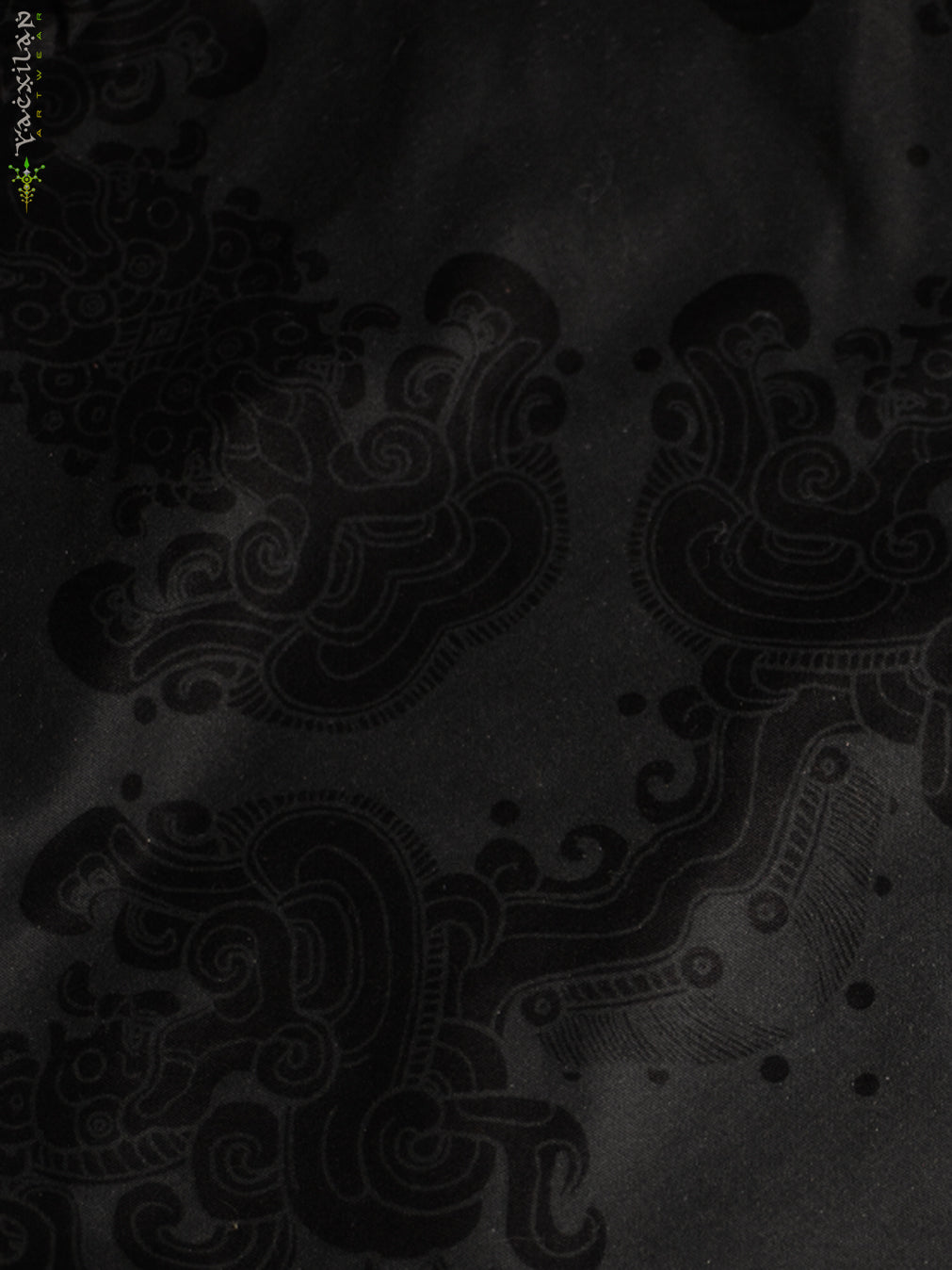 Pants Men Baggy Pockets / Cotton Printed - Blak MAYAN CODEX