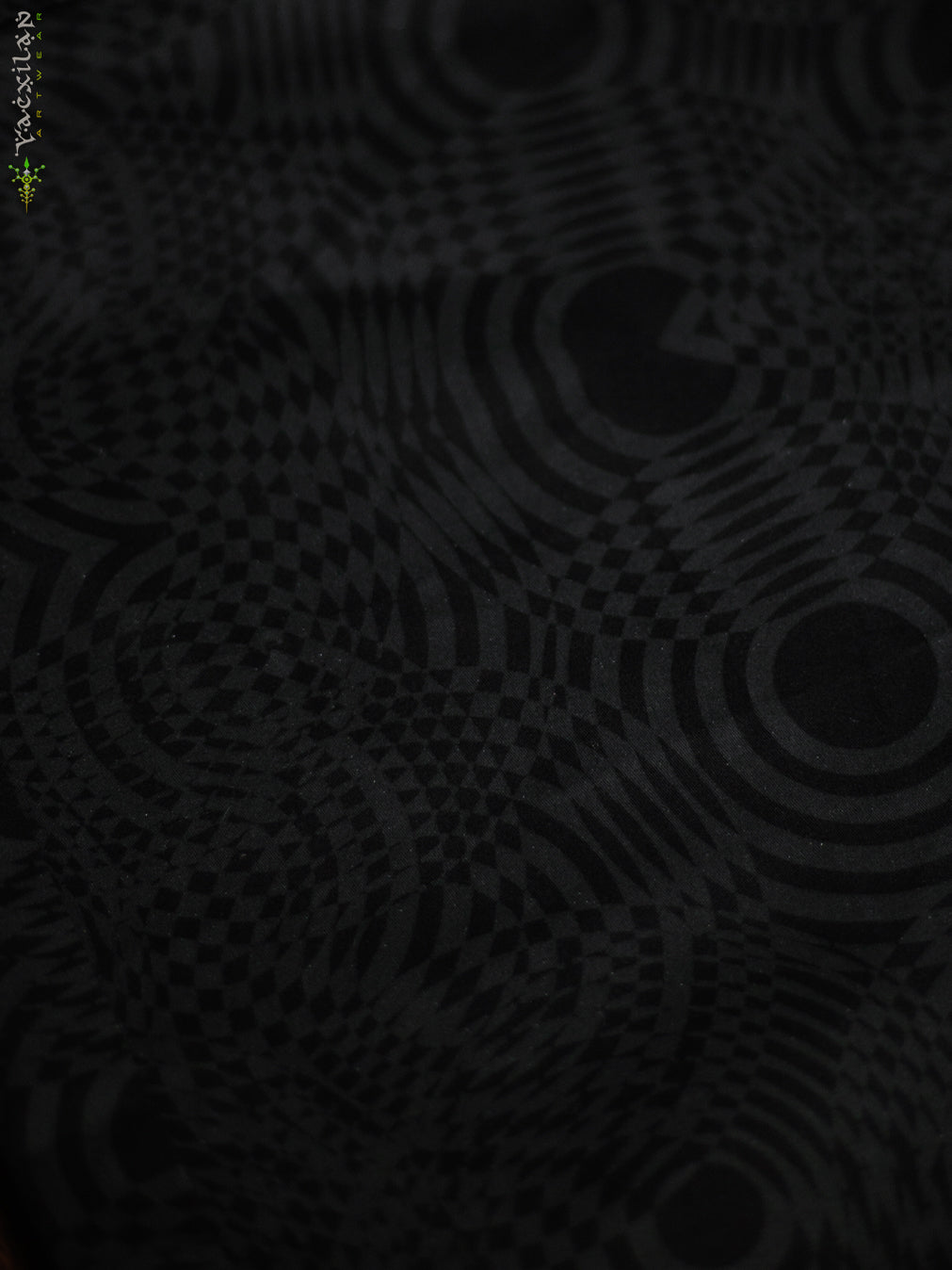 Pants Men Baggy Pockets / Cotton Printed - Blak WIERD NOIZES