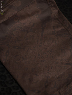 Pants Men Baggy Pockets / Cotton Printed - Brown MAYAN CODEX