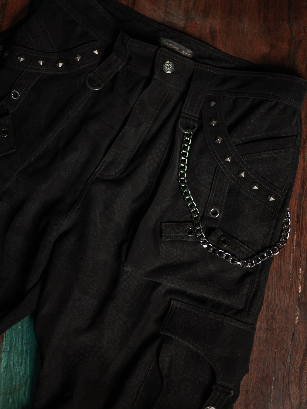 Pants Men Baggy Pockets / Indonesian Super black - DRAGONS