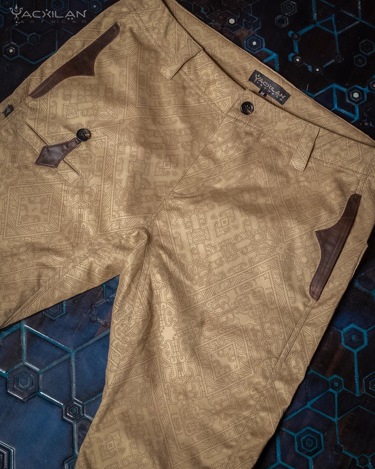 Pants Men / Stretchy Cotton- Diamond Sand MAYAZ - Yacxilan Artwear