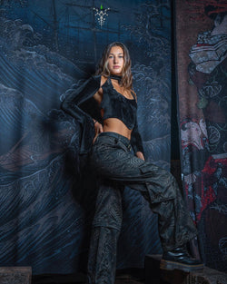 Pants Woman / Baggy - DIRTY SANDOKAN Bricks - Yacxilan Artwear