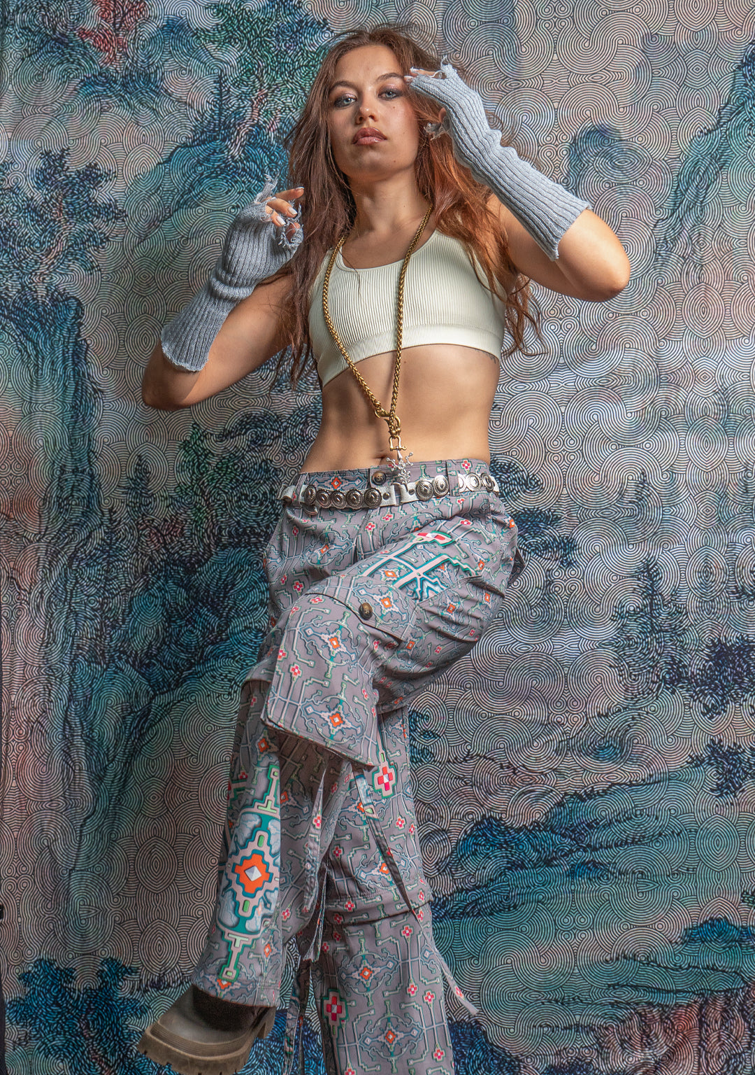 Long Pants Baggy Pockets / Sky Velvet - HUIRRARIKA