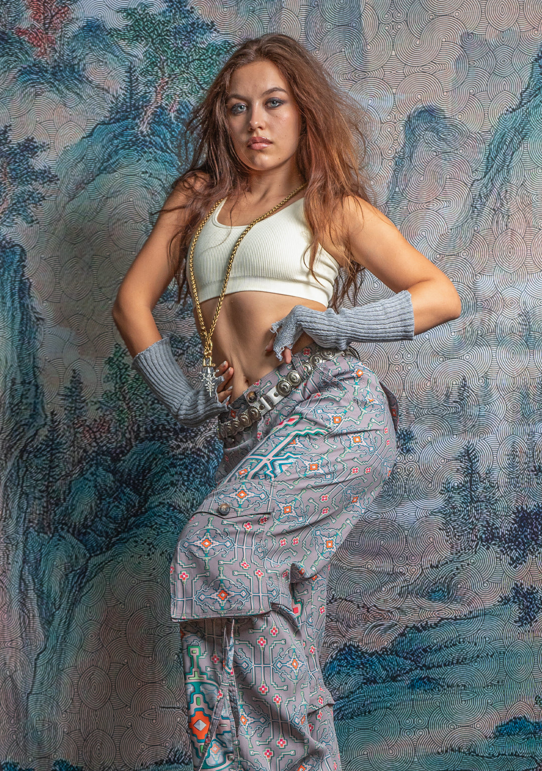 Long Pants Baggy Pockets / Sky Velvet - HUIRRARIKA