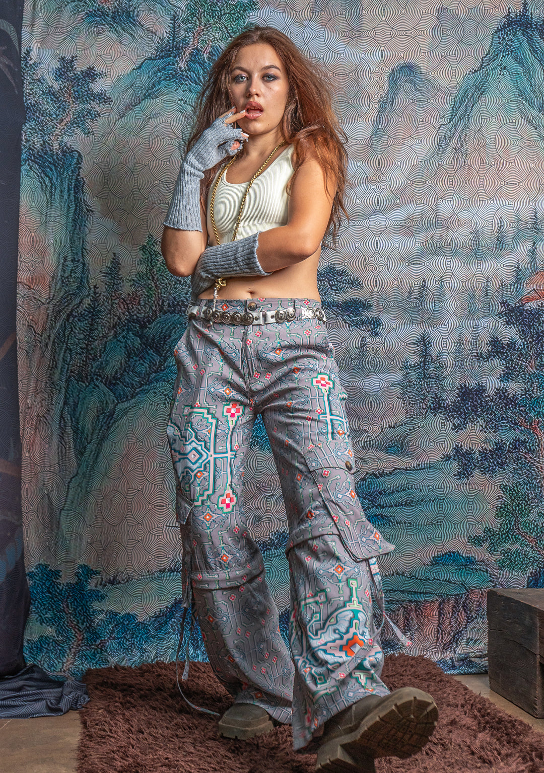 Long Pants Baggy Pockets / Sky Velvet - HUIRRARIKA