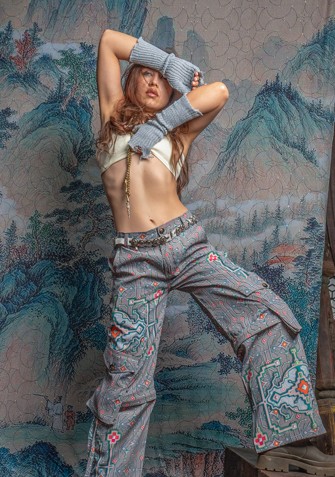 Long Pants Baggy Pockets / Sky Velvet - HUIRRARIKA