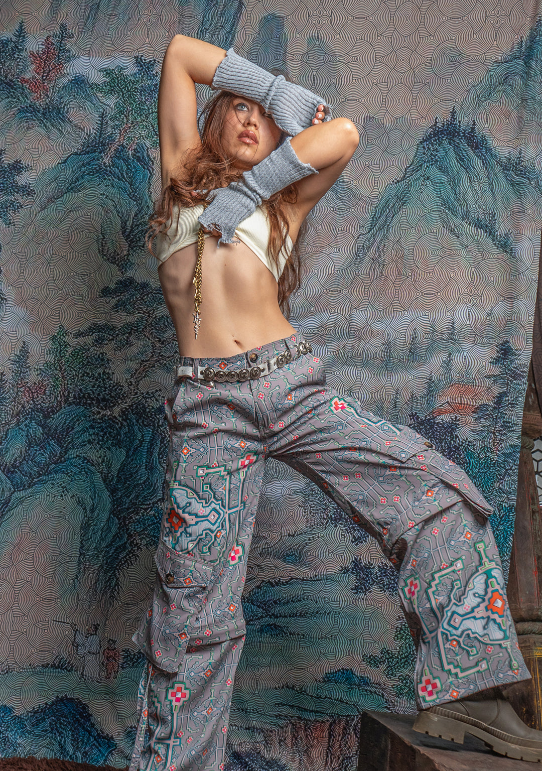 Long Pants Baggy Pockets / Sky Velvet - HUIRRARIKA