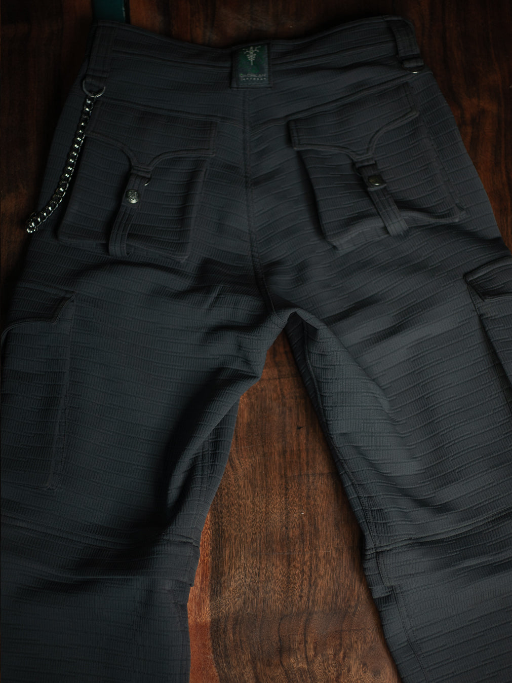 Pants Men / Punk Baggy Pockets High Tech Alien - NIGHT ASH