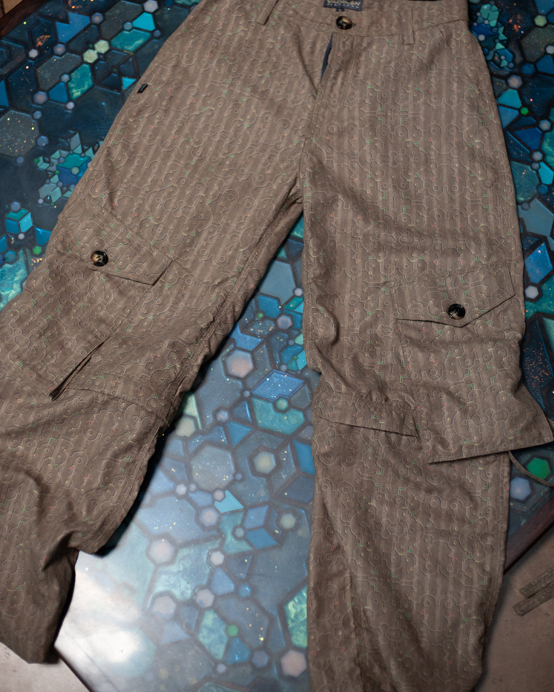 Pants / Baggy Pockets Microfiber Strippes - REBIRTH OF IKARO Earth