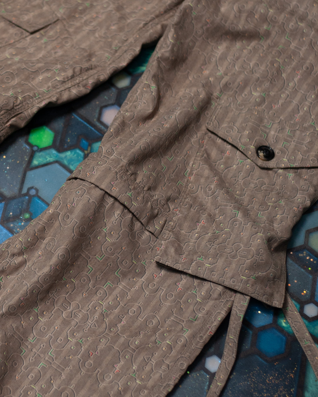 Pants / Baggy Pockets Microfiber Strippes - REBIRTH OF IKARO Earth