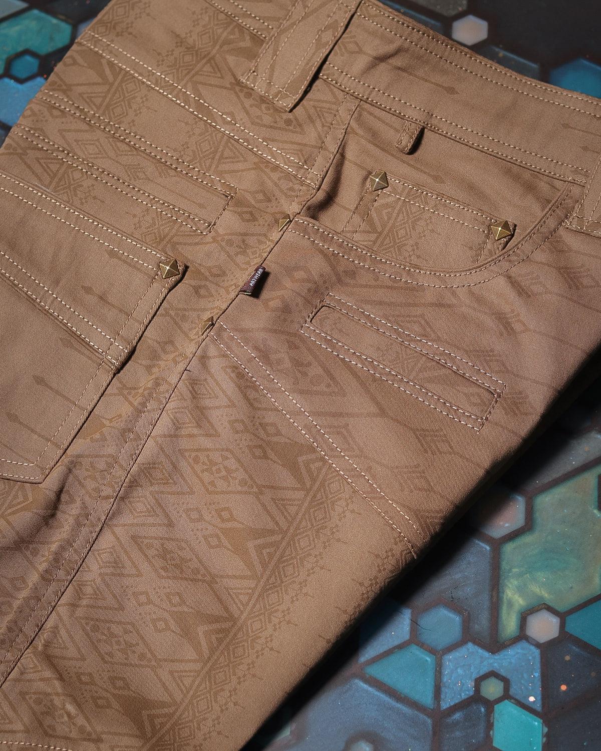 Pants Men / Twill Stretchy - Latte BOHONOX - Yacxilan Artwear
