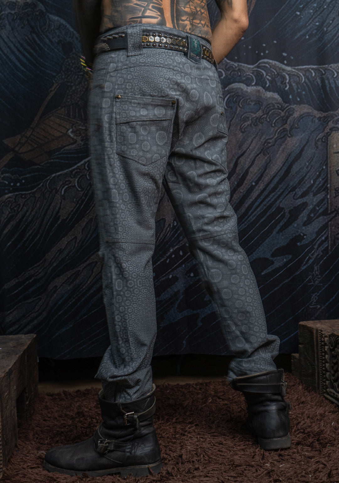 Pants Men / TR Screenprint -  Light Grey NEBULA