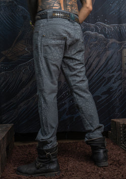 Long Pants Men Pirate / TR Screenprint -  Light Grey NEBULA