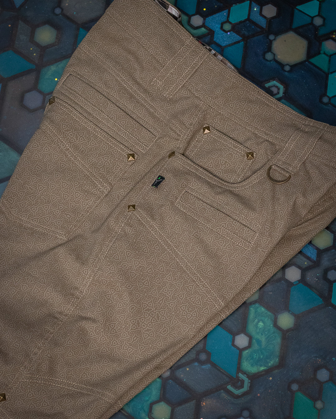 Pants Men / Twill Stretchy Screenprinted - Sandman SPACE INVADERS Matzokio