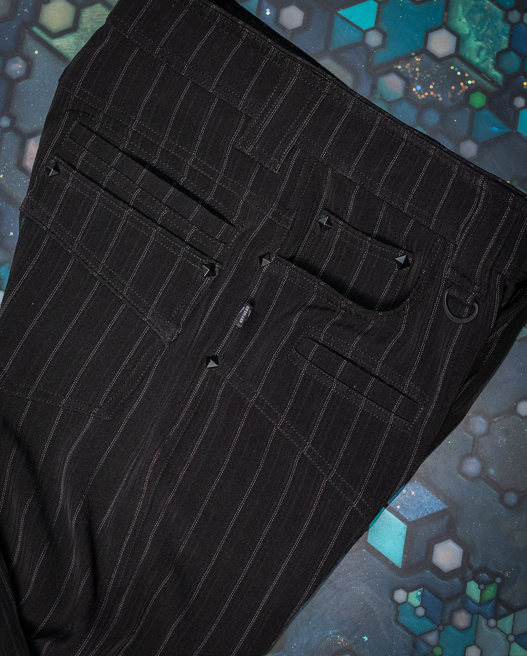 Pants Men / Stretchy Strippes Plain - BLACK PIMP
