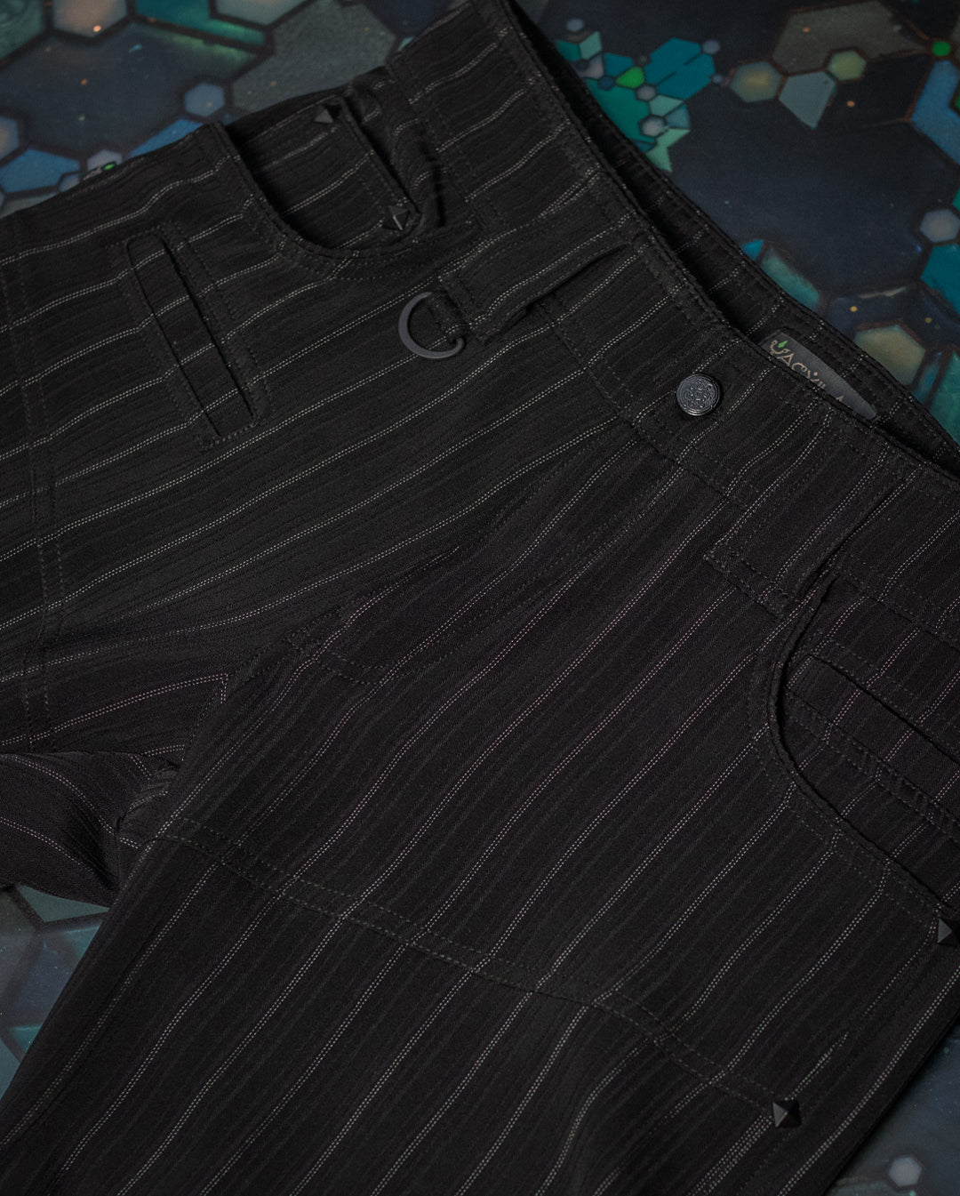 Pants Men / Stretchy Strippes Plain - BLACK PIMP