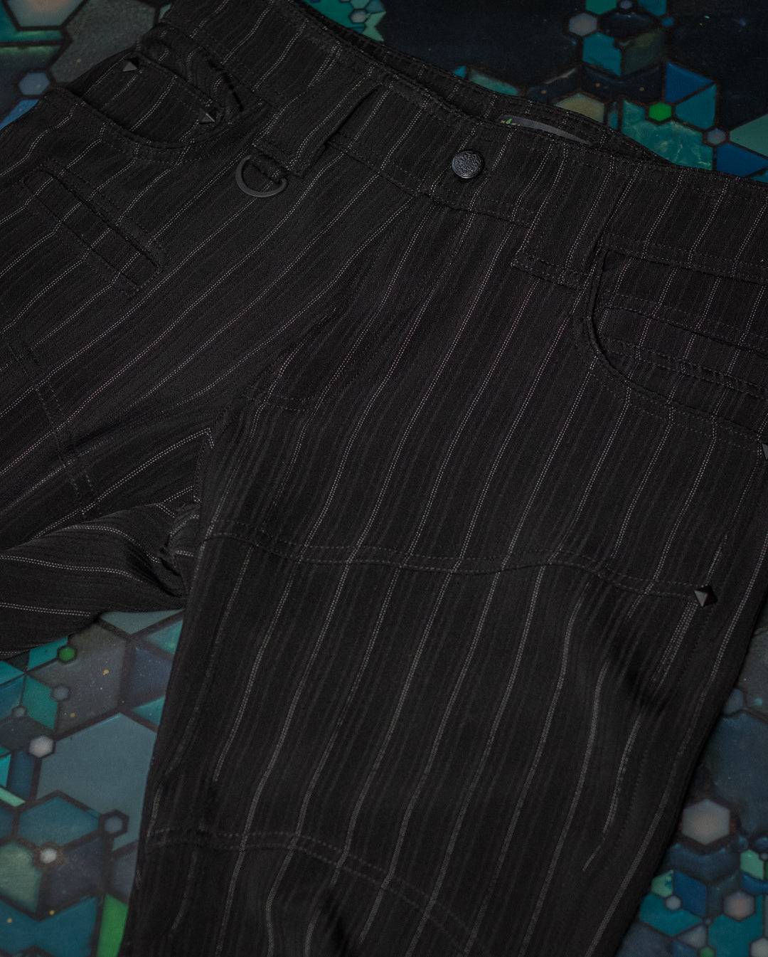 Pants Men / Stretchy Strippes Plain - BLACK PIMP