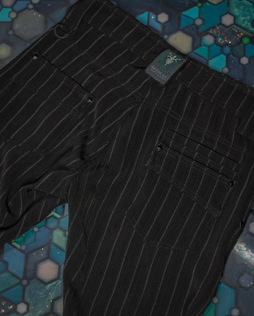 Pants Men / Stretchy Strippes Plain - BLACK PIMP