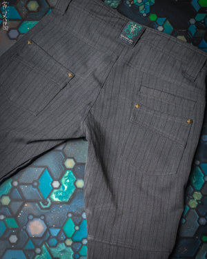 Pants Men / TR - Grey Strippe HERRINGBONE
