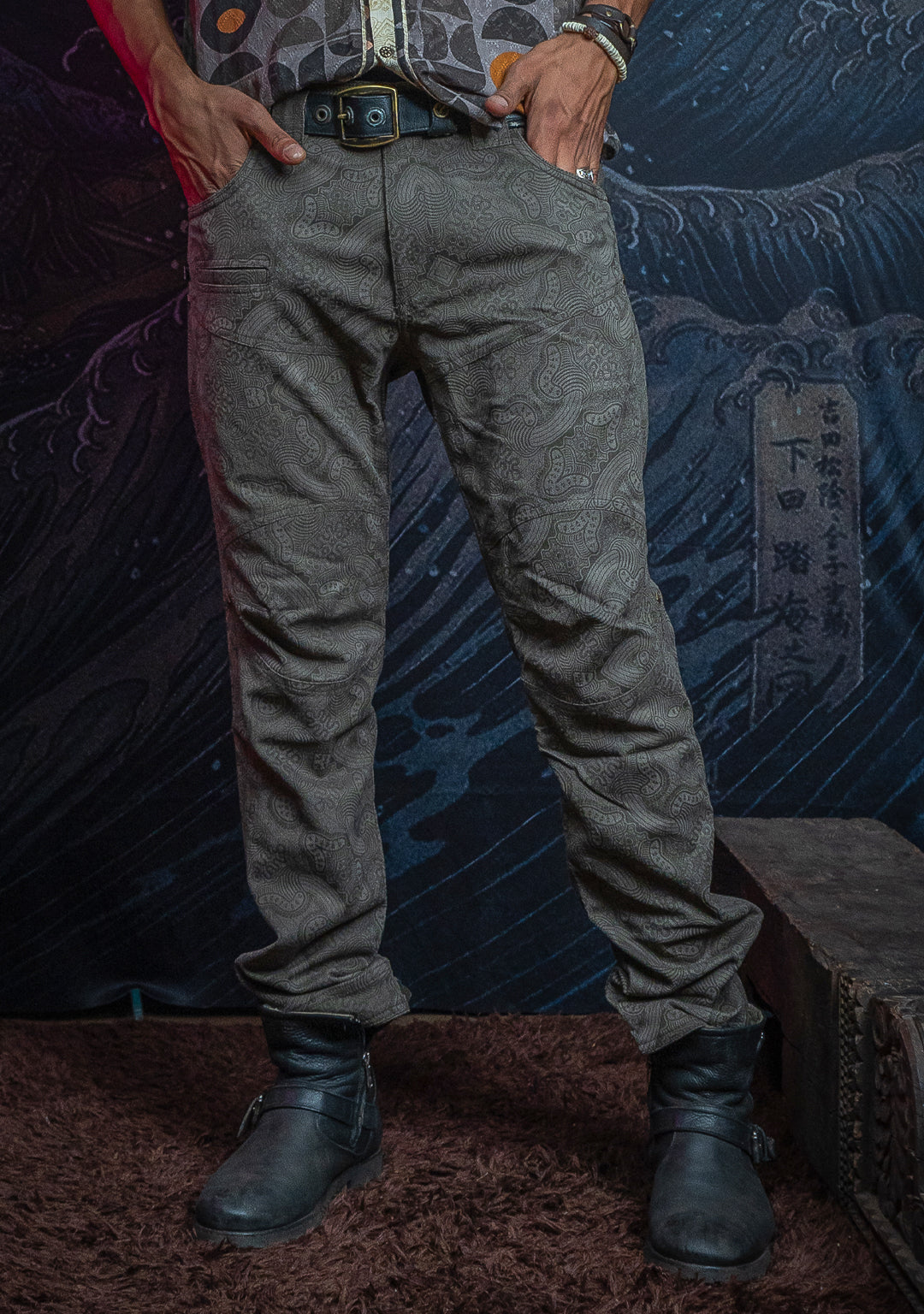 Pants Men / Thin Kodroi - Brown Ash MYCELIUM