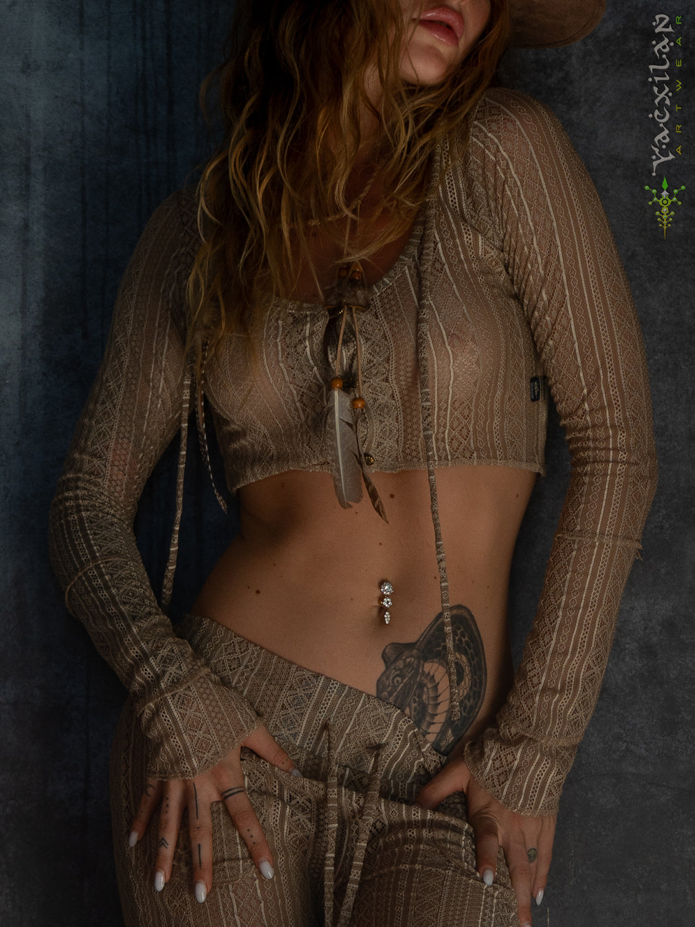 Woman Combo Boho Longsleeve Top / Embroidery Lace - BOHOEARTH