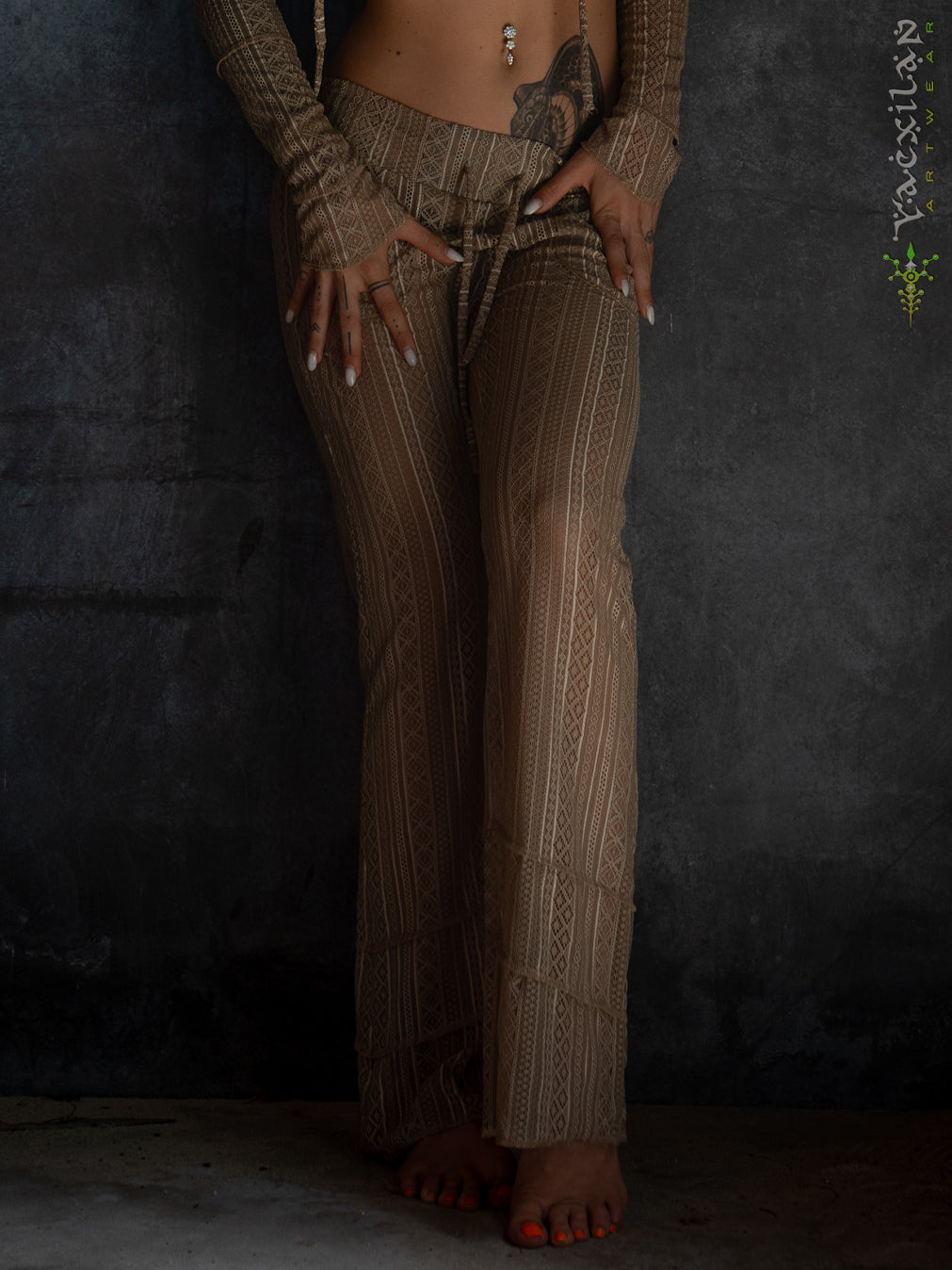 Woman Combo Boho Pants / Embroidery Lace - BOHOEARTH