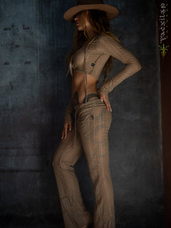 Woman Combo Boho Longsleeve Top / Embroidery Lace - BOHOEARTH