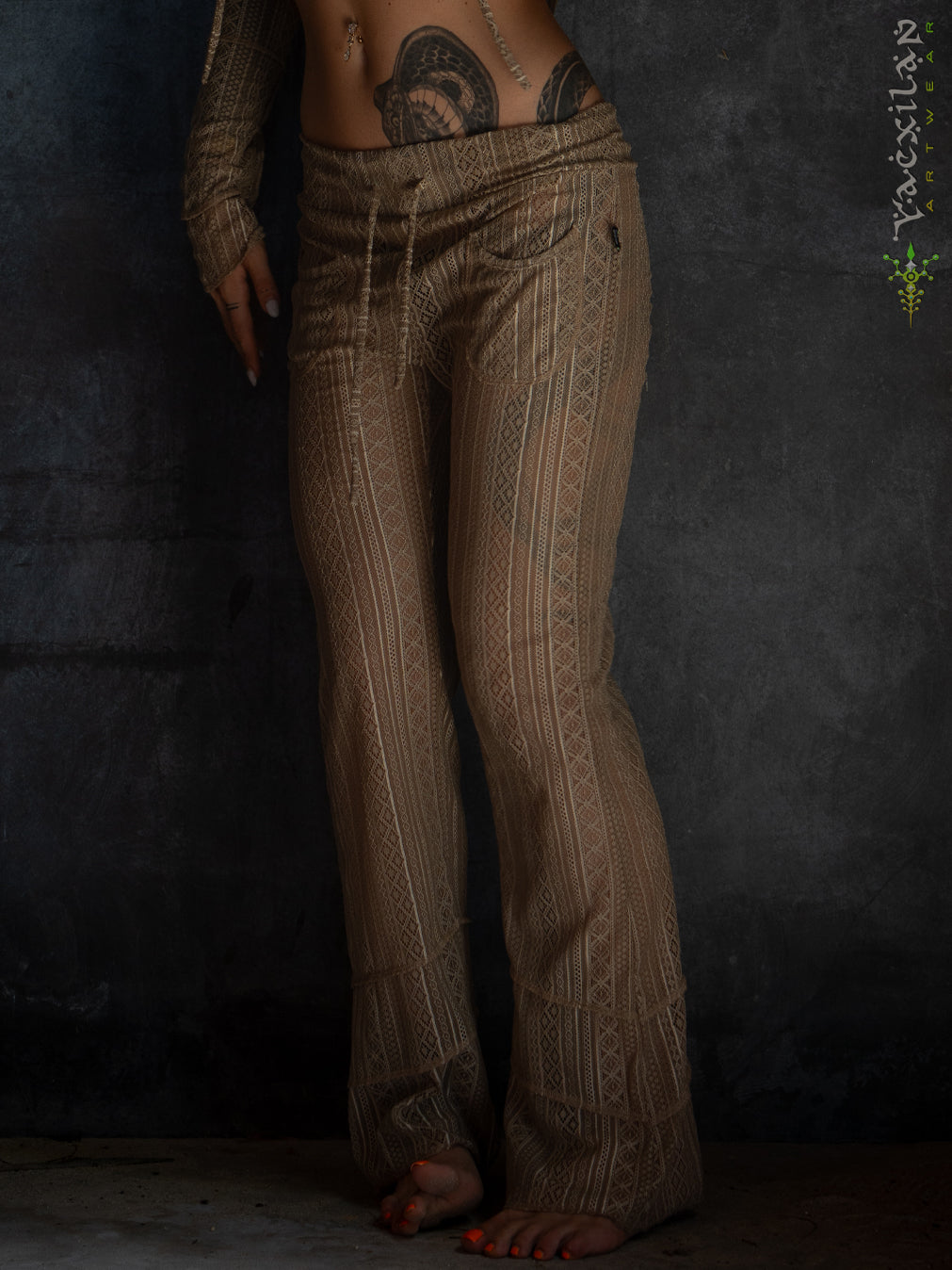 Woman Combo Boho Pants / Embroidery Lace - BOHOEARTH